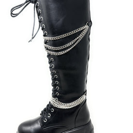 TrackCKnee Chain Knee high boot