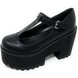 T Strap Mary Jane Platform