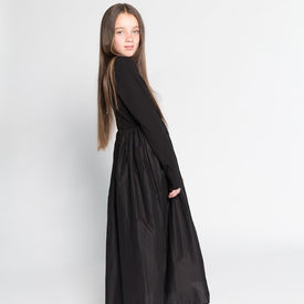 GIRLS PEPLUM STYLE LONG SLEEVE DRESS