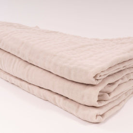 Summer-Weight Organic Throw in Oat