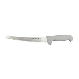 BergHOFF Ergonomic Stainless Steel Bread Knife, Curved Serrated, 9