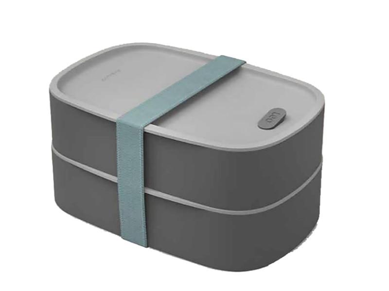 BergHOFF Leo 3Pc 1.7Qt Dual Bento Box Set with Strap, Gray & Mint – SOULER