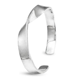 Classic with a Twist Silver Cuff Bracelet