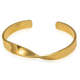 Classic with a Twist Gold Cuff Bracelet