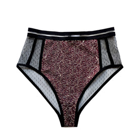 Parisian Marcia High Rise Lace Underwear with Gold Details