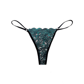 Holiday String Thong In Green