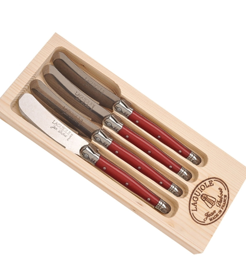 Jean Dubost 4 Spreaders Red in Wooden Box