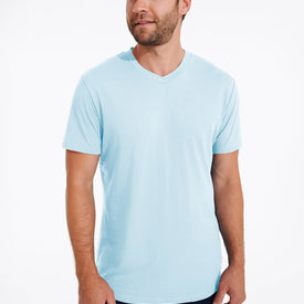 Softest V Neck T-Shirt | Light Blue
