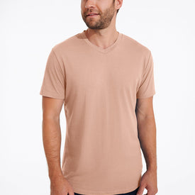 Softest V Neck T-Shirt | Pearl Blush