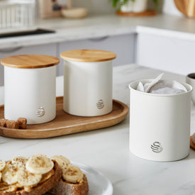 Swan Nordic Set of 3 Cannisters - White