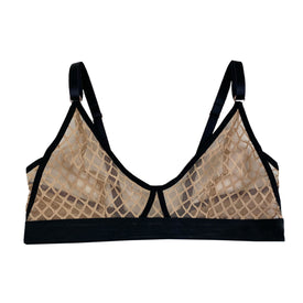 Old Money Aesthetic Serena Nude Bralette with Mesh
