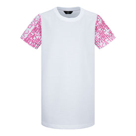 GIRLS OVERSIZED DRESS WITH PINK ART