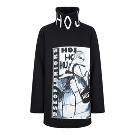 HOJ ILLUSTRATED CANVAS HIGH NECK JUMPER