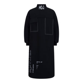 HOJ AW22 NOIR HIGH NECK JUMPER DRESS