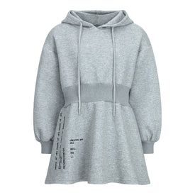 HOJ HOODED JUMPER DRESS GREY