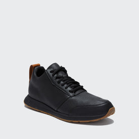 The Henry Mid Trainer / Leather / Black