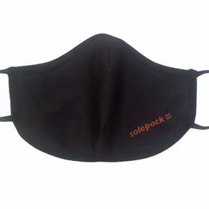 Face Mask Pleated Front- Black (Adult  & Kids)