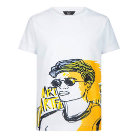 BOYS DOUBLE SIDED YELLOW FACE PRINT T-SHIRT