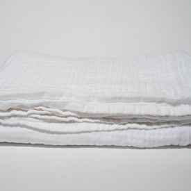 Summer-Weight Organic Gauze Full/Queen in Snow on Sale